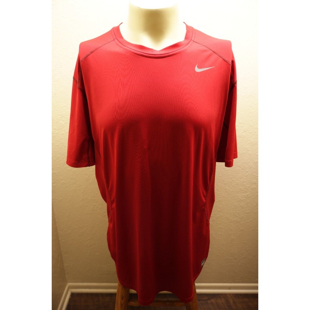 Nike Pro Combat Fitted 2.0 Shirt Mens 2XL Red Short Sleeve Dri Fit Top 449787-64